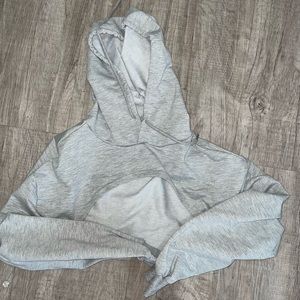 Gray cropped hoodie